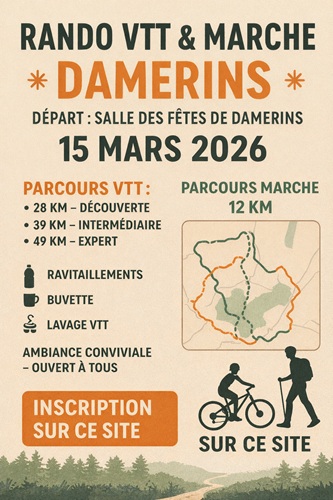 Rando VTT et Marche Damerins